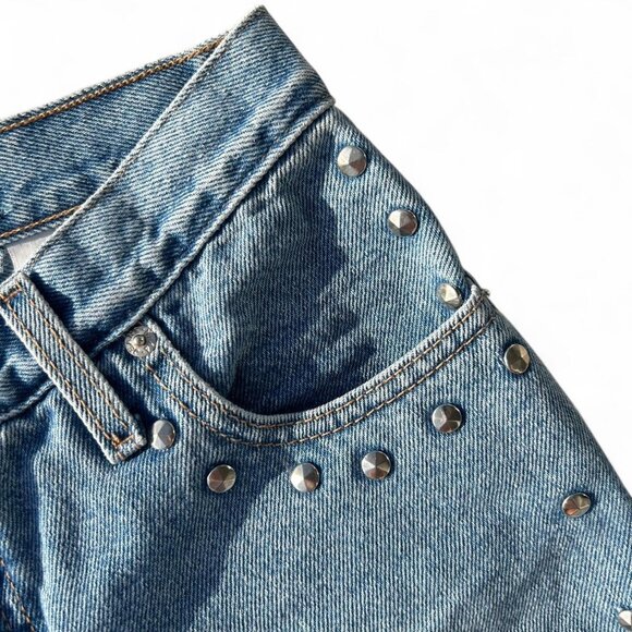 Y2K Original Mudd Flare Stud Light-Wash Denim Jeans Size 5 - Picture 8 of 8